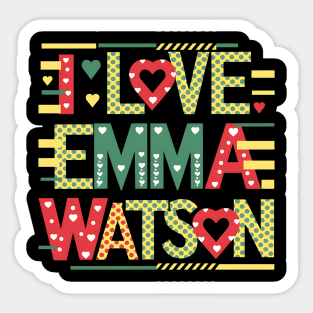 I Love Emma Watson Sticker